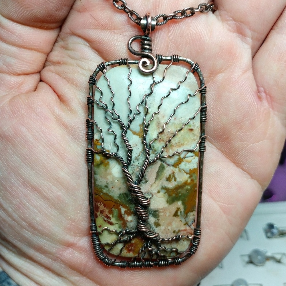 Copper Tree of Life on Rocky Butte Picture Jasper